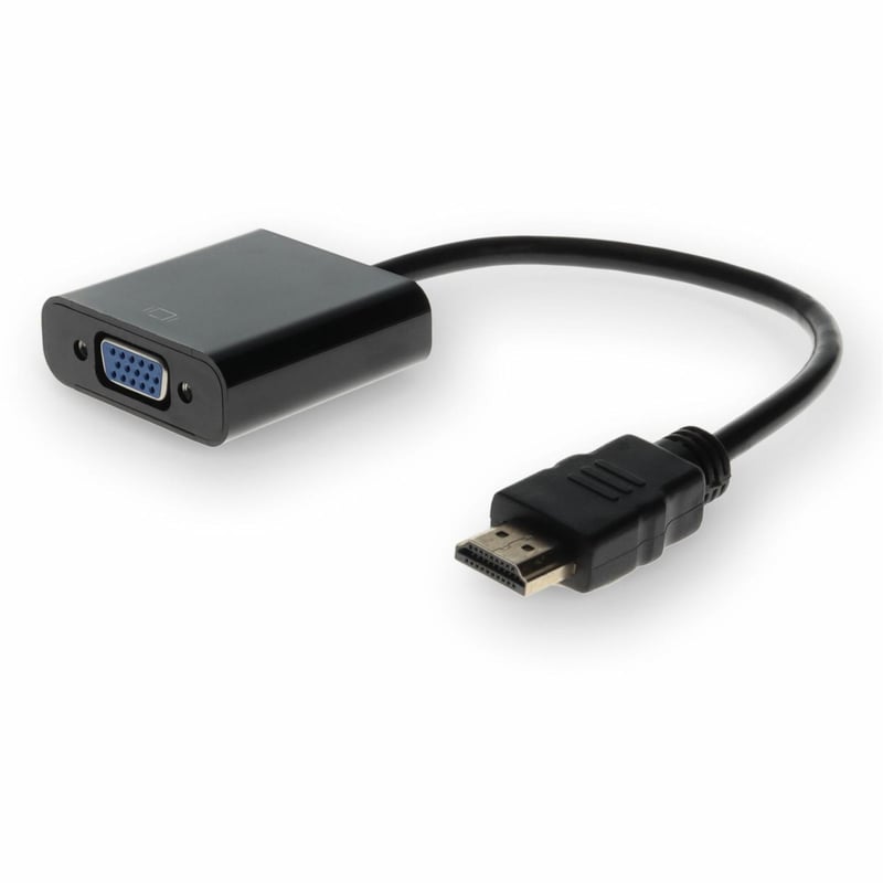 5PK HDMI 1.3 Male to VGA Female Black Active Adapters For Resolution Up to 1920x1200 (WUXGA) - Thumbnail 1