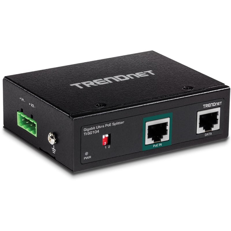 TRENDnet Industrial Gigabit UPoE Splitter, Dual DC Power Outputs, DIN-Rail or Wall-Mountable, Adjustable Voltage Output, TI-SG104 - Thumbnail 5