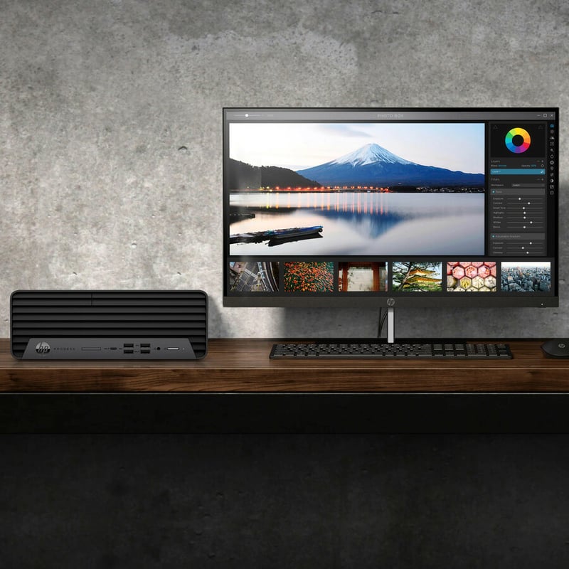 HP Desktop Computer - Intel Core i7 10th Gen i7-10700 Octa-core (8 Core) - 16 GB RAM DDR4 SDRAM - 256 GB NVMe M.2 PCI Express SSD - Thumbnail 3