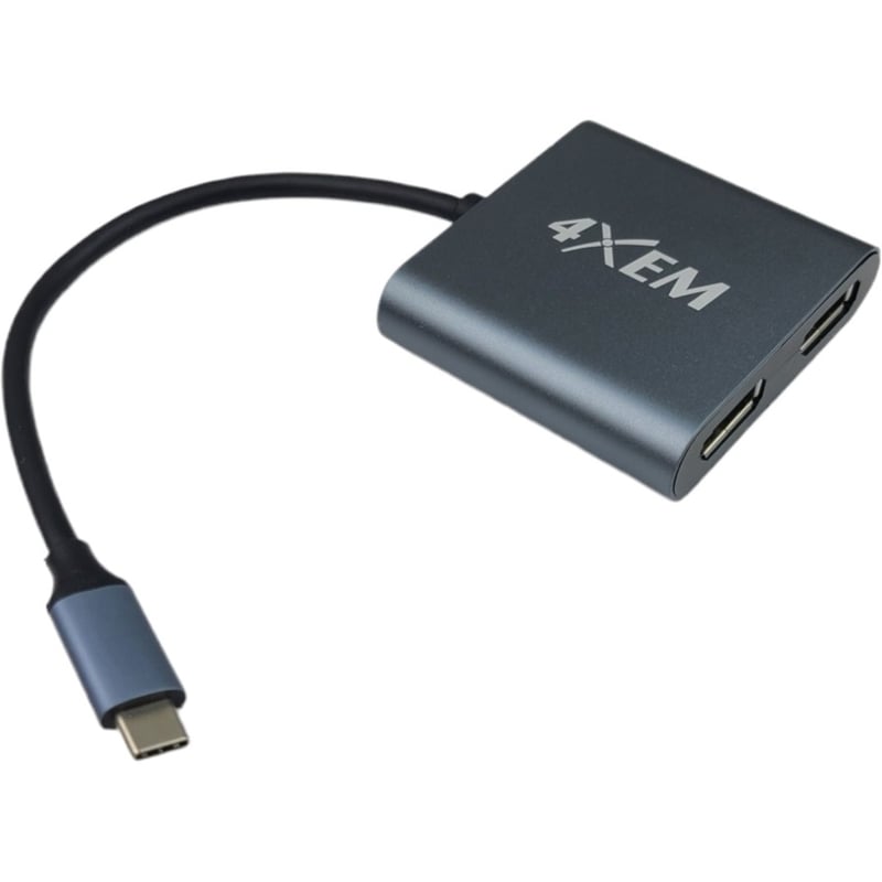 4XEM's 2-Port USB-C to DisplayPort 8K Dual 4K MST Multi-Monitor Hub - Thumbnail 2