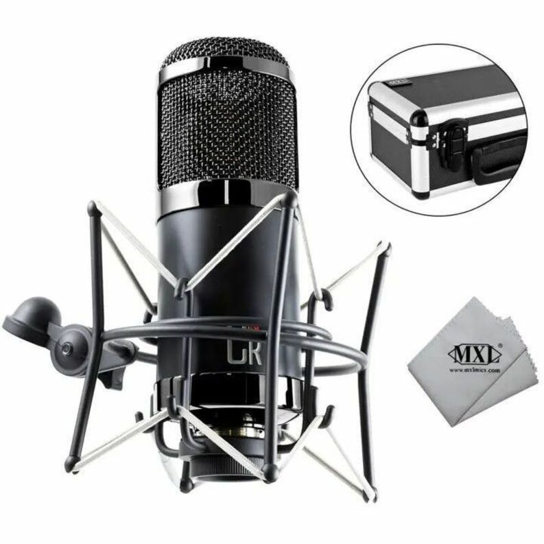 MXL Microphones CR89 Condenser, Dynamic Microphone for Guitar, Recording, String Instrument, Piano, Studio - Black, Black Chrome - Thumbnail 2