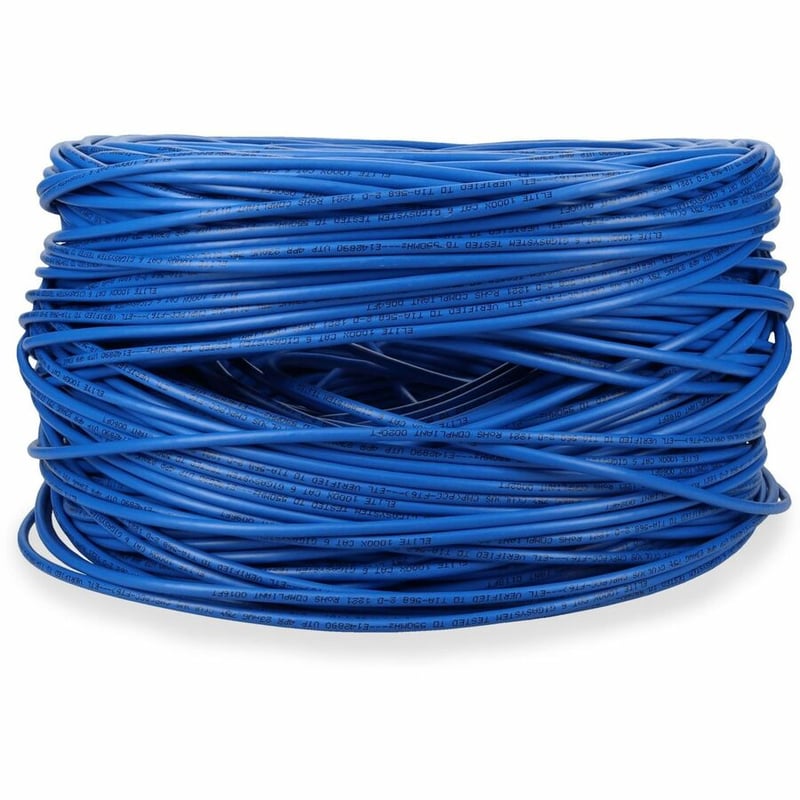 AddOn 1000ft Non-Terminated Blue CAT 6 Shielded Plenum-Rated Bulk Cable - Thumbnail 4
