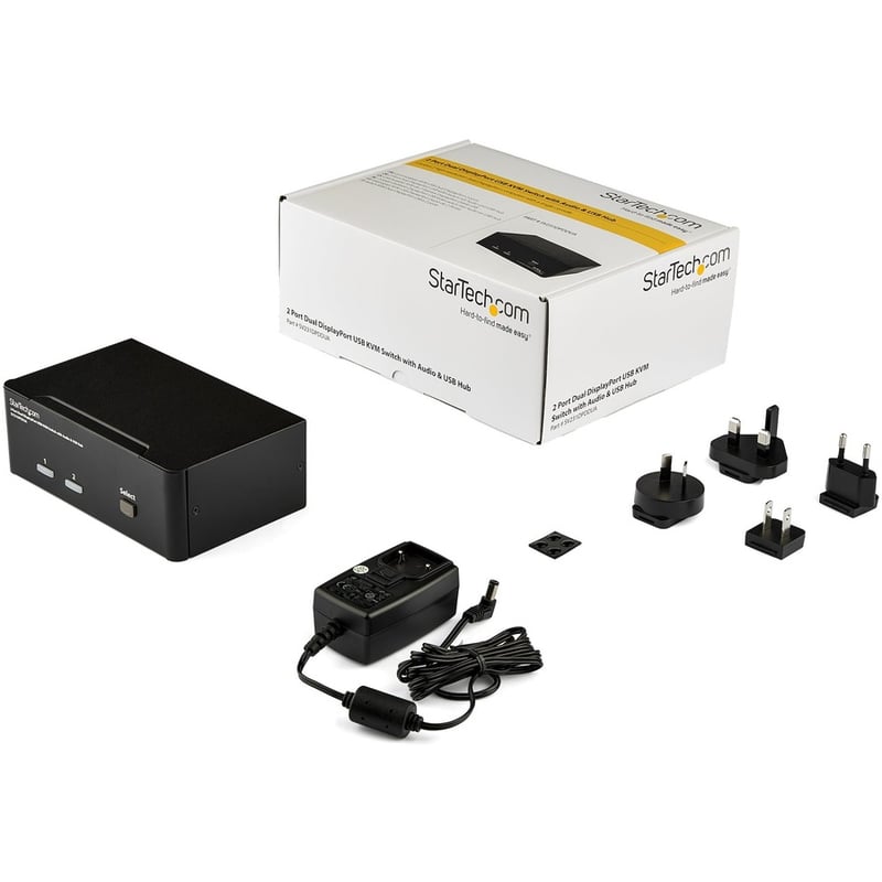 StarTech.com 2 Port Dual DisplayPort USB KVM Switch with Audio - Thumbnail 2