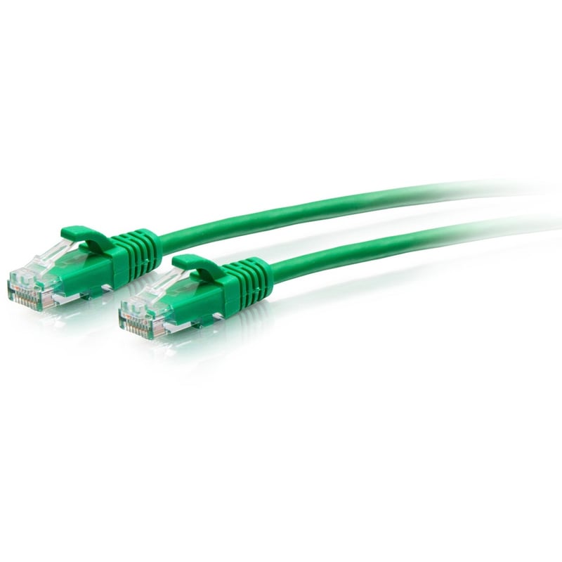 C2G 1ft Cat6a Snagless Unshielded (UTP) Slim Ethernet Cable - Cat6a Slim Network Patch Cable - PoE - Green - Thumbnail 1
