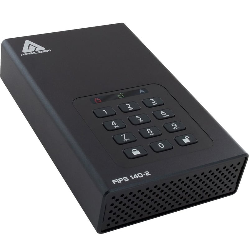 Apricorn Aegis Padlock DT FIPS ADT-3PL256F-18TB 18 TB Desktop Hard Drive - External - Black - TAA Compliant - Thumbnail 4