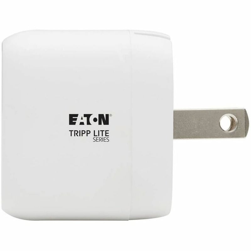 Tripp Lite by Eaton Compact USB-C Wall Charger with USB-C to Lightning Cable - 18W PD Charging GaN Technology White - Thumbnail 4