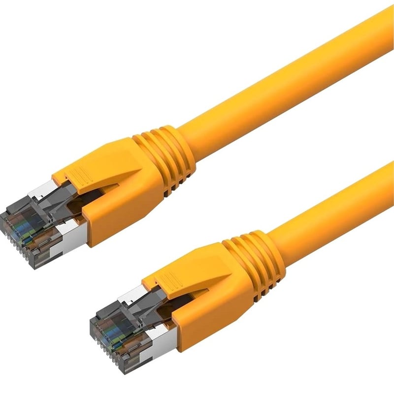Axiom 15FT CAT8 2000mhz S/FTP Shielded Patch Cable Snagless Boot (Yellow)