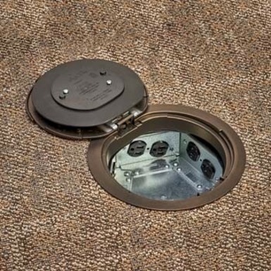 Wiremold Resource RFBE Series Six Gang On-Grade Floor Box - Thumbnail 5