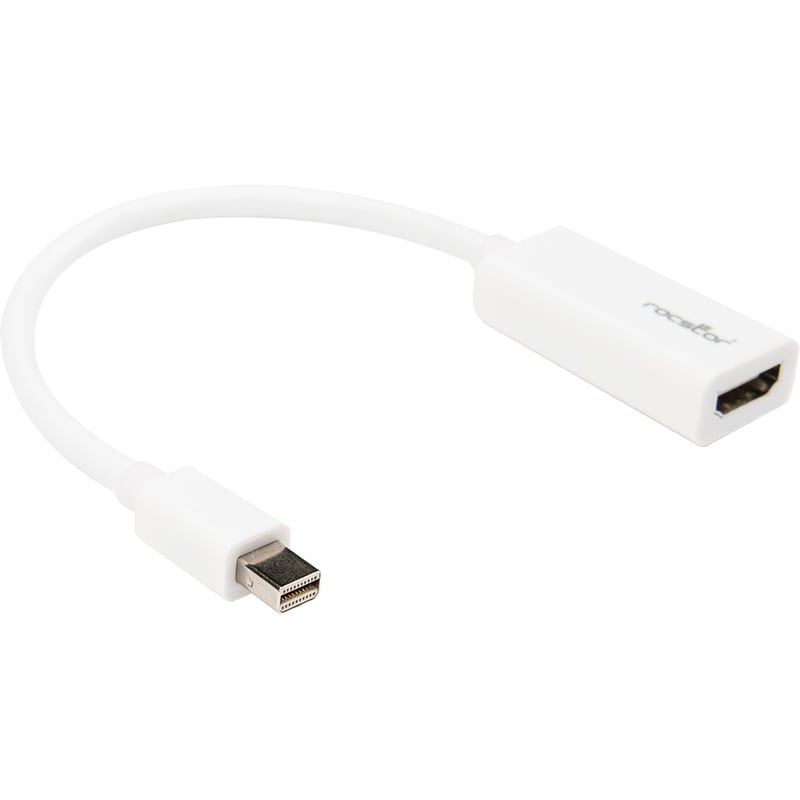 Rocstor Premium 8in / 20cm Mini DisplayPort to HDMI 4K Audio / Video Converter - mDP 1.2 to HDMI Active Adapter for MacBook Air / MacBook Pro - 4K @ 30 Hz - White - HDMI/Mini DisplayPort for Audio/Video Device, MacBook Pro, MacBook Air - 8in - 1 Pack - - Thumbnail 2