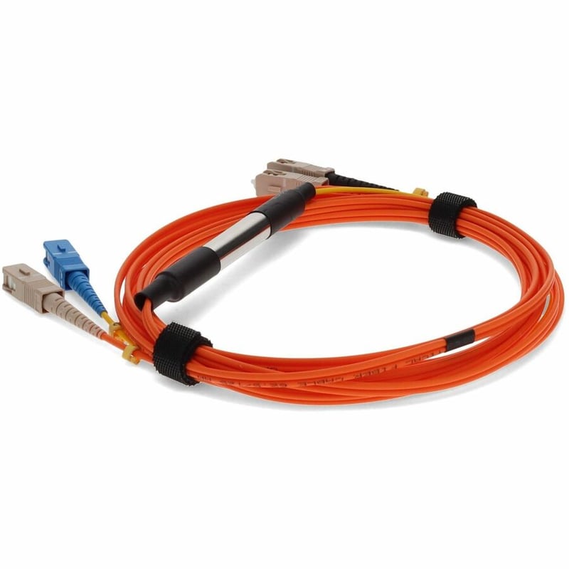 AddOn 2m SC (Male) to SC (Male) Straight Orange OM1 & OS1 Duplex Fiber OFNR (Riser-Rated) Mode Conditioning Cable - Thumbnail 3