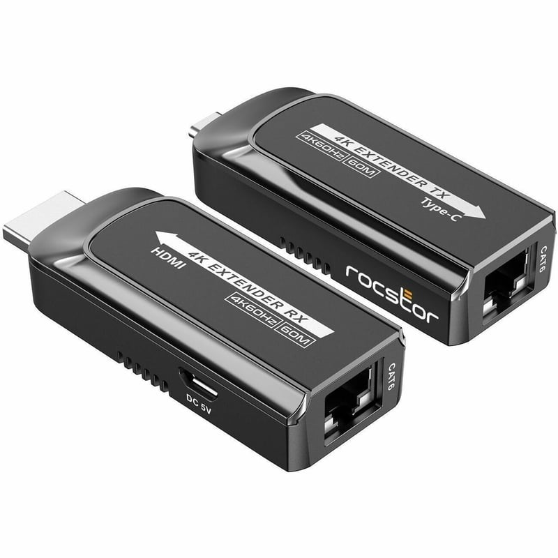 TrueReach 4K@120Hz USB-C HDMI Extender over CAT6/CAT6a/Cat7 Ethernet Cable - Thumbnail 1