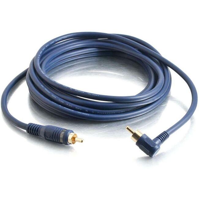 C2G 12ft Velocity Right Angled Subwoofer Cable - Thumbnail 1