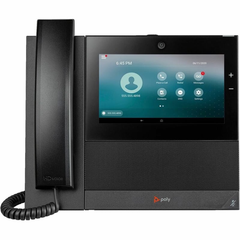 Poly CCX 700 IP Phone - Corded - Corded/Cordless - Wi-Fi, Bluetooth - Desktop - Black - Thumbnail 2