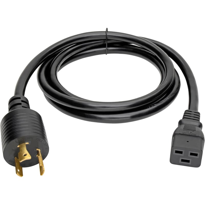 Eaton Tripp Lite Series Power Cord, C19 to NEMA L6-20 - Heavy-Duty, 20A, 250V, 12 AWG, 12 ft. (3.66 m), Black - Thumbnail 2