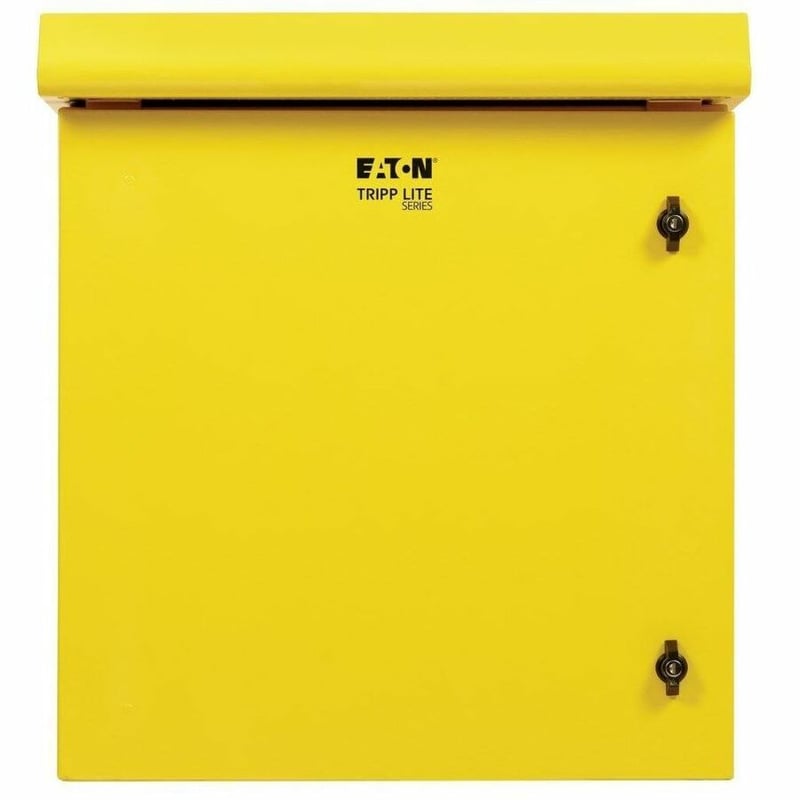 Tripp Lite by Eaton SmartRack Industrial Enclosure with Lock - NEMA 3R, Wall Mount, Metal Construction, Internal Fans, 23 in. Depth, 12U, Yellow - Thumbnail 5