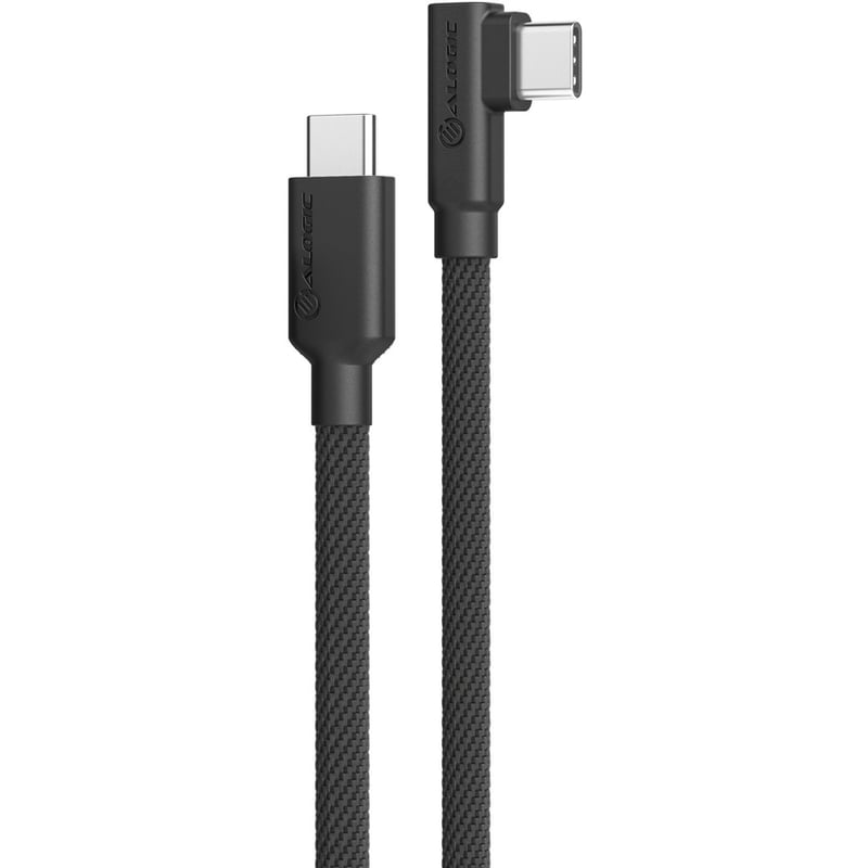 ALOGIC Elements Pro Right Angle USB-C to USB-C Cable - Male to Male - 2m - USB 2.0 - 5A - 480Mbps - Thumbnail 2