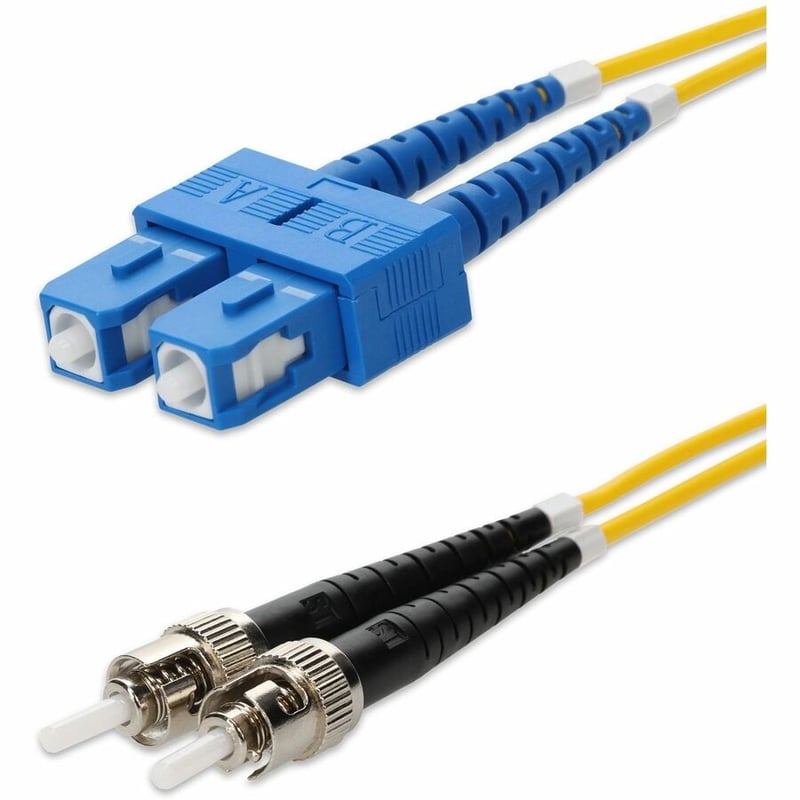AddOn 95m SC to ST Yellow OS2 Duplex OFNP (Plenum-Rated) SMF Fiber Patch Cable - Thumbnail 2