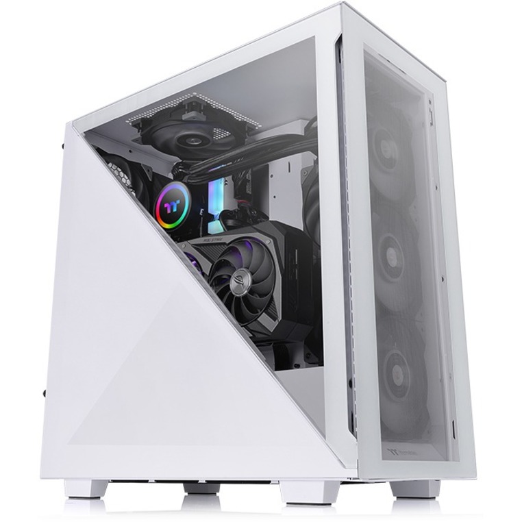 Thermaltake Divider 300 TG Snow Mid Tower Chassis - Thumbnail 2