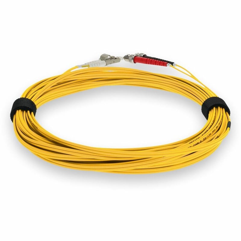 AddOn 5m ST to LC Yellow OM4 Duplex OFNR (Riser-Rated) Fiber Patch Cable - Thumbnail 4