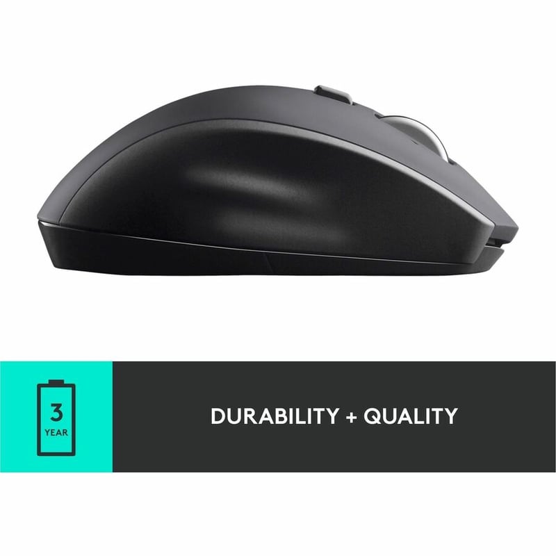 Logitech M705 Marathon Wireless Mouse, 2.4 GHz USB Unifying Receiver, 1000 DPI, 5-Programmable Buttons, 3-Year Battery, Compatible with PC, Mac, Laptop, Chromebook - Black - Thumbnail 5