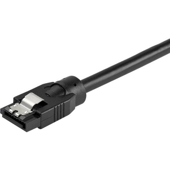 StarTech.com 0.6 m Round SATA Cable - Latching Connectors - 6Gbs SATA Cord - SATA Hard Drive Power Cable - (SATRD60CM) - Thumbnail 2