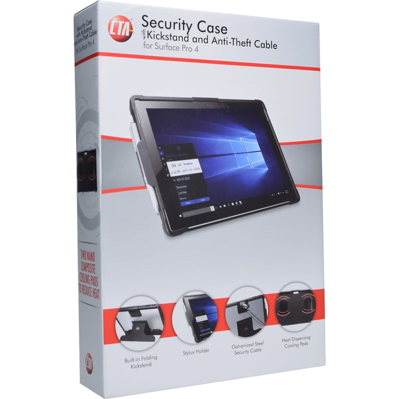 CTA Digital Security Case with Kickstand and Anti-Theft Cable for Surface Pro 7, Surface Pro 6 and Surface Pro 2017 - Thumbnail 3