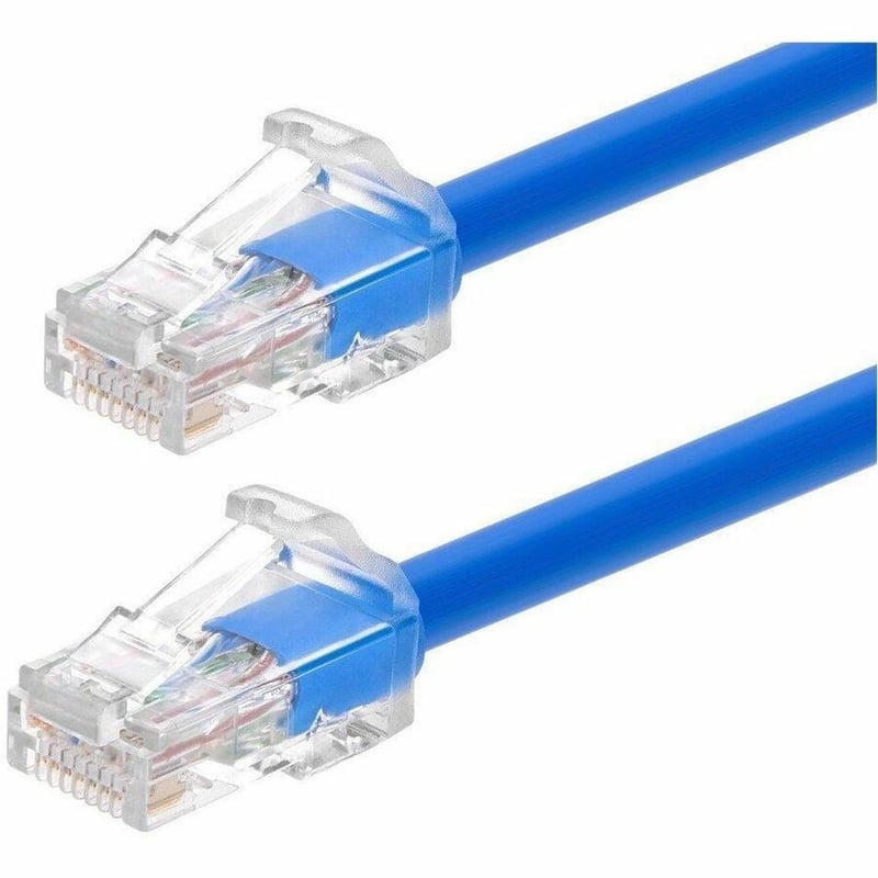 MONOPRICE CAT6A 50FT BLUE COMPONENT LEVEL PATCH CABLE_ UTP_ 24AWG_ 500MHZ_ PURE - Thumbnail 1
