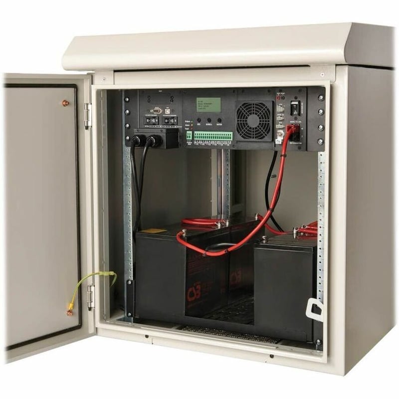 Tripp Lite by Eaton SmartRack Industrial Enclosure with Lock - NEMA 3R, Wall Mount, Metal Construction, Internal Fans, 16.5 in. Depth, 6U, Gray
