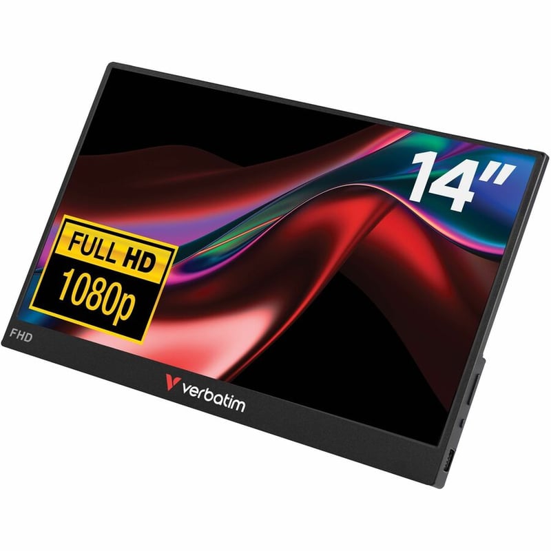 Verbatim Portable Touchscreen Monitor Full HD 1080p 14" Metal Housing
