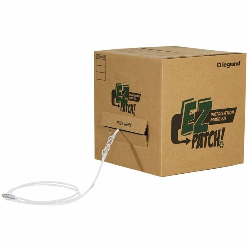 Ortronics EZ Patch Box, CAT5E 9ft, White, Qty 40