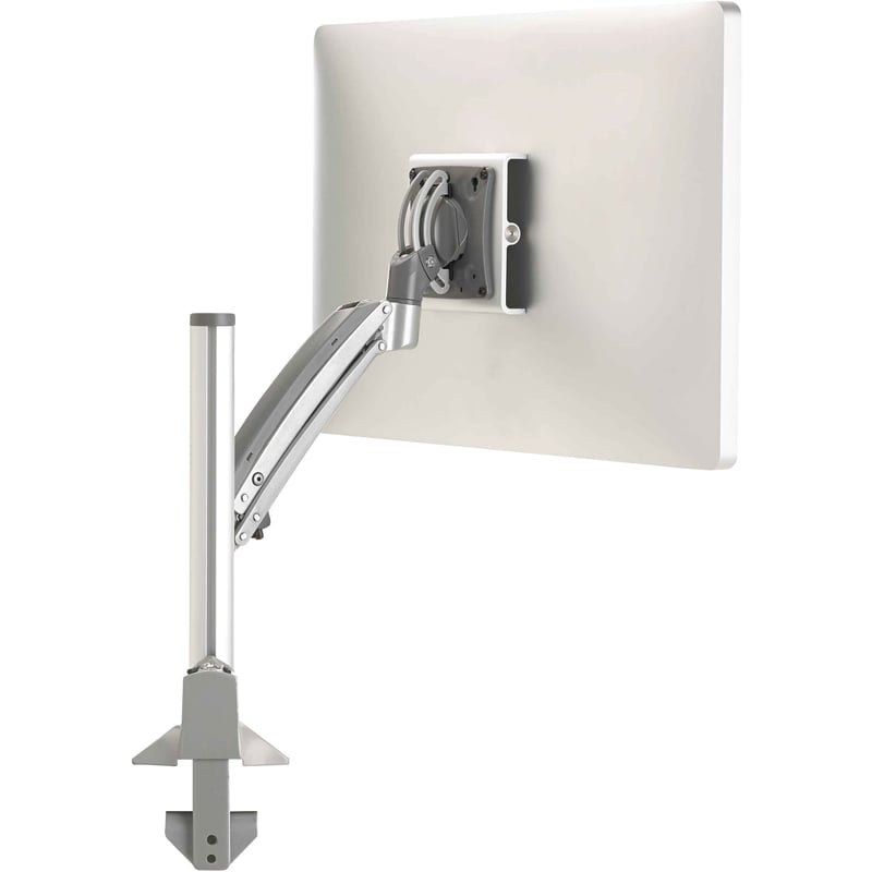 Chief Kontour K1C Dynamic Column Single Monitor Arm Desk Mount - For 10-30 Inch Monitors - Display Desk Mount - Silver - Thumbnail 1