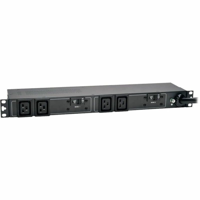 Tripp Lite by Eaton PDU 7.7kW Single-Phase 200-240V Basic PDU 4 C19 Outlets IEC 309 32A Blue Input 3.6 m Cord 1U Rack-Mount - Thumbnail 1