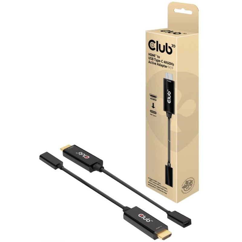 Club 3D HDMI to USB Type-C 4K60Hz Active Adapter M/F - Thumbnail 1