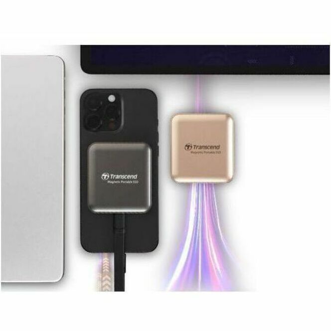4TB EXTERNAL SSD ESD420G USB 20GBPS TYPE C MAGSAFE GOLD 4TB - Thumbnail 4