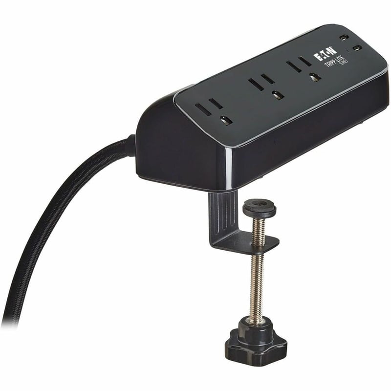 3OUTLET SURGE PROTECTOR 2 USB-C 5-15R 30W PD DESK CLAMP 10FT CORD - Thumbnail 2