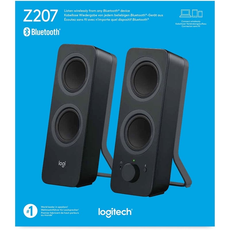 Logitech Z207 Bluetooth Speaker System - 5 W RMS - Black - Thumbnail 3