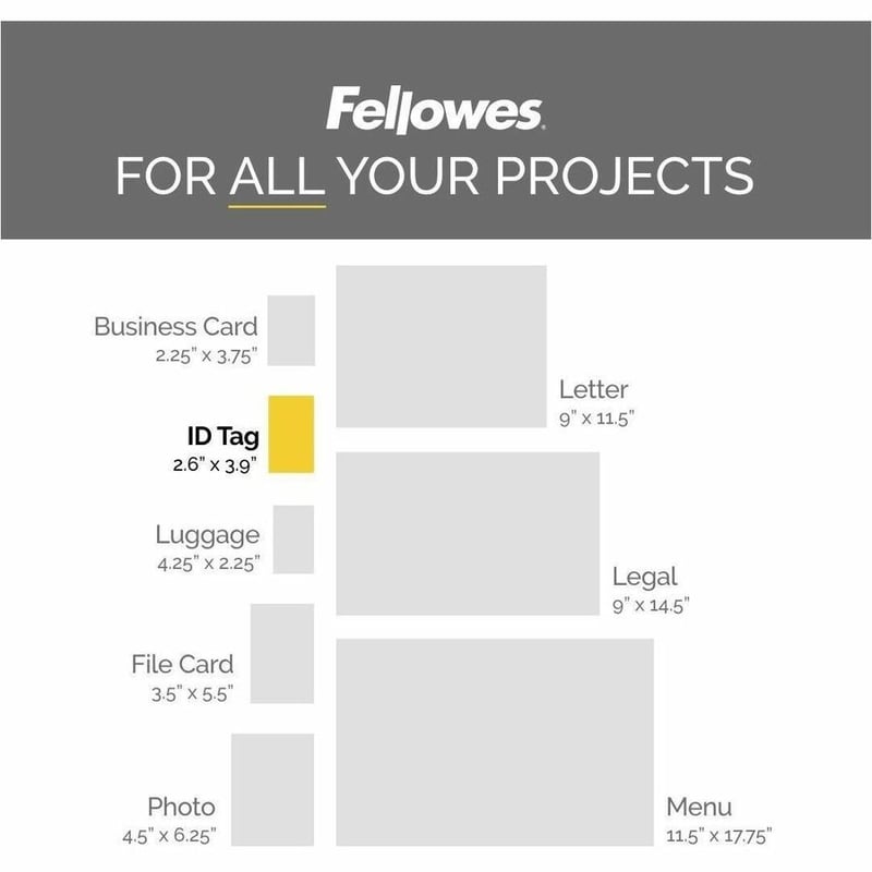 Fellowes Punched ID Card Glossy Thermal Laminating Pouches - Thumbnail 3