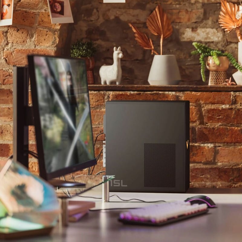 HP Victus TG02-0410 Gaming Desktop Computer - Intel Core i5 12th Gen i5-12400F - 8 GB - 512 GB SSD - Mica Silver Metal - Thumbnail 2