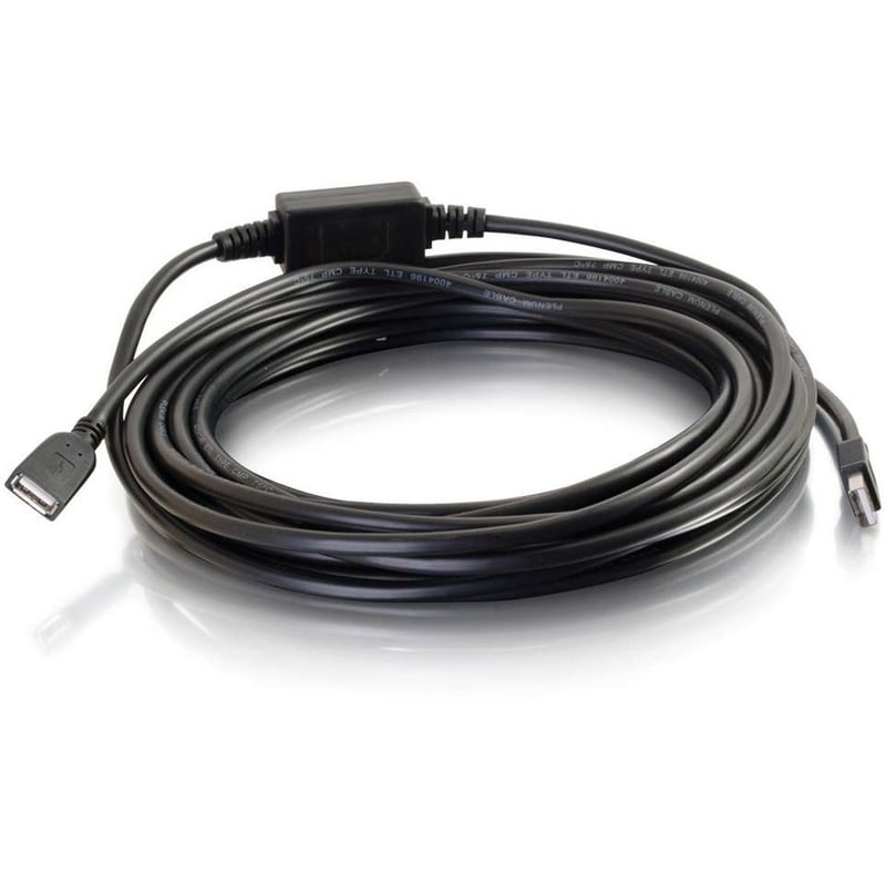C2G 32ft USB to USB Active Extension Cable - USB A to USB Extension Cable - Plenum Rated - M/F - Thumbnail 1