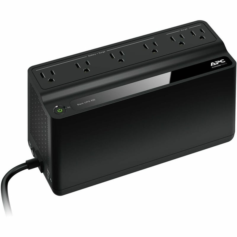 APC by Schneider Electric Back-UPS, 6 Outlets, 425VA, 120V - Thumbnail 2