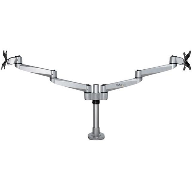 StarTech.com Desk Mount Dual Monitor Arm, Premium Articulating Desktop VESA Mount up to 27" (17.6lb/8kg) Displays, Height Adjustable - Thumbnail 3
