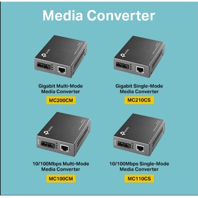 TP-LINK MC200CM - Gigabit SFP to RJ45 Fiber Media Converter - Black - Thumbnail 2