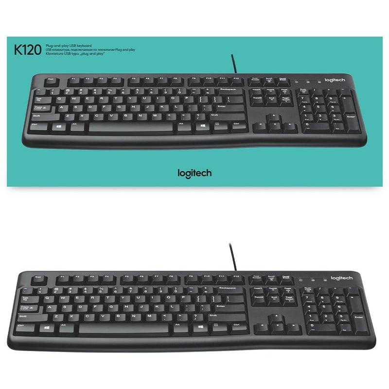 Logitech K120 Plug-and-Play USB Keyboard - Thumbnail 4