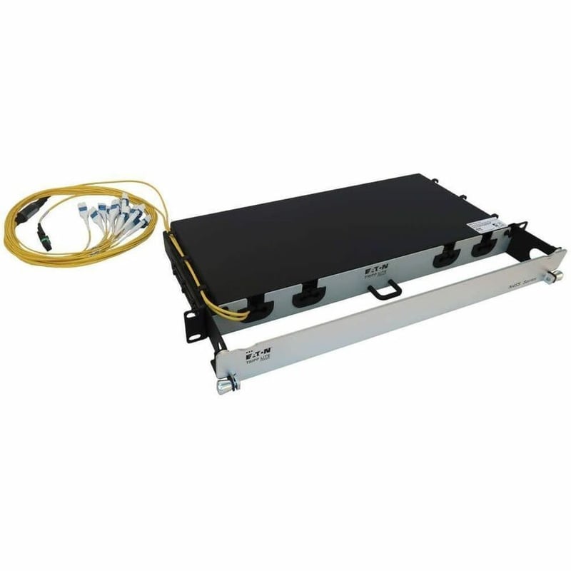 Eaton Tripp Lite Series Preloaded Fiber Panel, 1U - 2x (24F MTP/MPO-APC to 12x LC Duplex F/M) 24F Trunk Cables, OS2 Singlemode, 20 m (65.6 ft.) - Thumbnail 5
