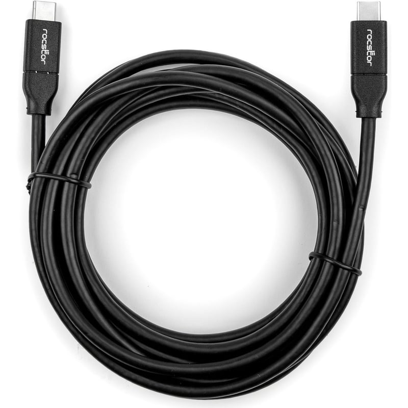 Rocstor Premium USB-C Charging Cable 3m 10ft - Up to 100W PD - M/M - Black - Thumbnail 5