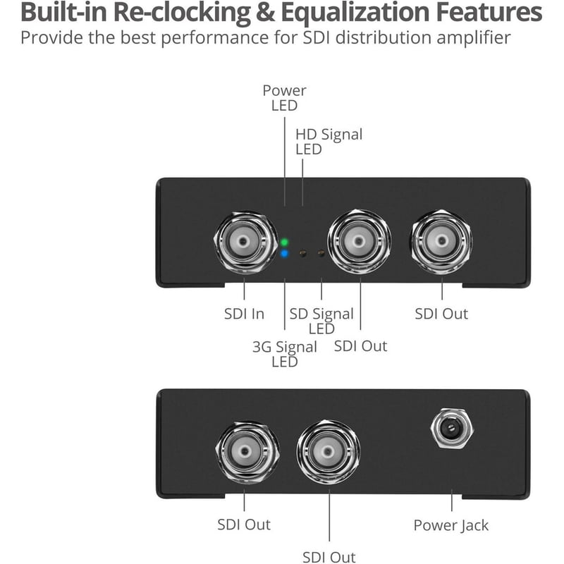 SIIG 1x4 3G-SDI Distribution Amplifier - Thumbnail 2