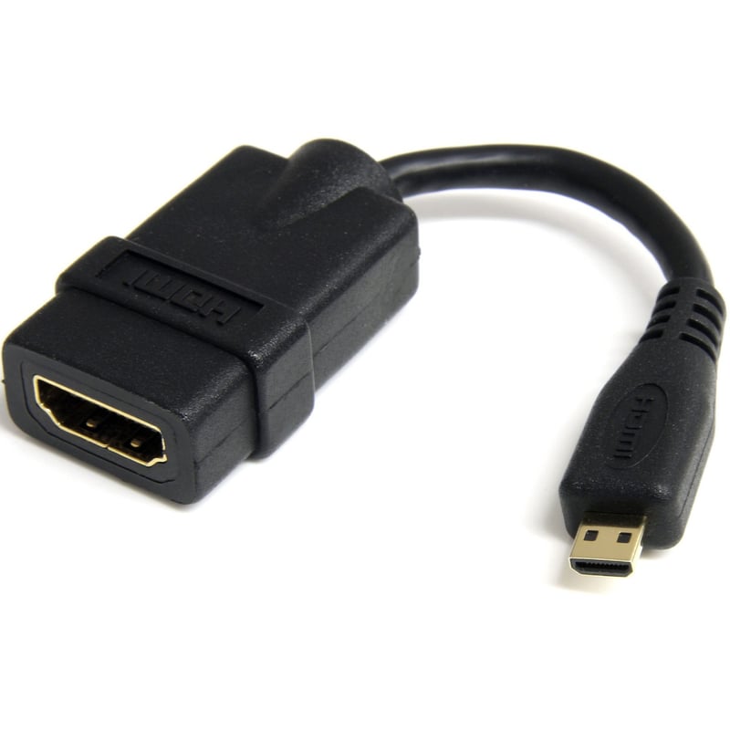 StarTech.com Micro HDMI to HDMI Adapter Dongle, 4K High Speed Micro HDMI to HDMI Converter, Micro HDMI Type-D Device to HDMI TV/Display - Thumbnail 1