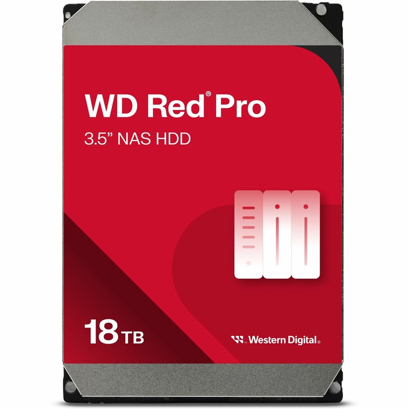 WD Red Pro WD181KFGX 18 TB Hard Drive - 3.5" Internal - SATA (SATA/600) - Conventional Magnetic Recording (CMR) Method