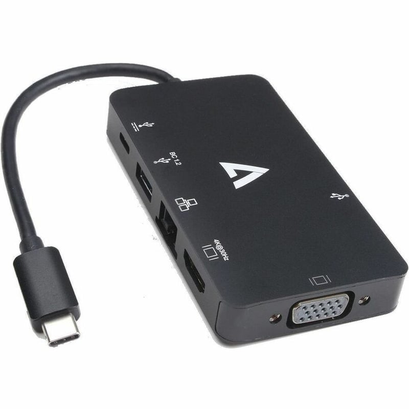 V7 V7UC-U3CRJ45HDVG-BLK Docking Station - Thumbnail 3