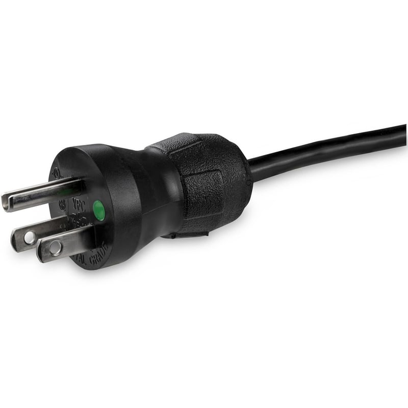 StarTech.com 6ft (2m) Hospital Grade Power Cord, 18AWG, NEMA 5-15P to C13, 10A 125V, Green Dot Medical Power Cable, Monitor Power Cable - Thumbnail 5